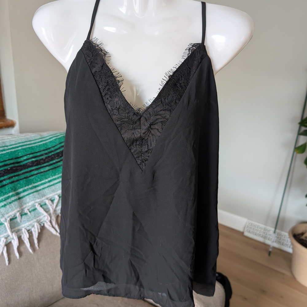 NWT Melrose & Market Elegant Lace Trim Cami - Women's M.